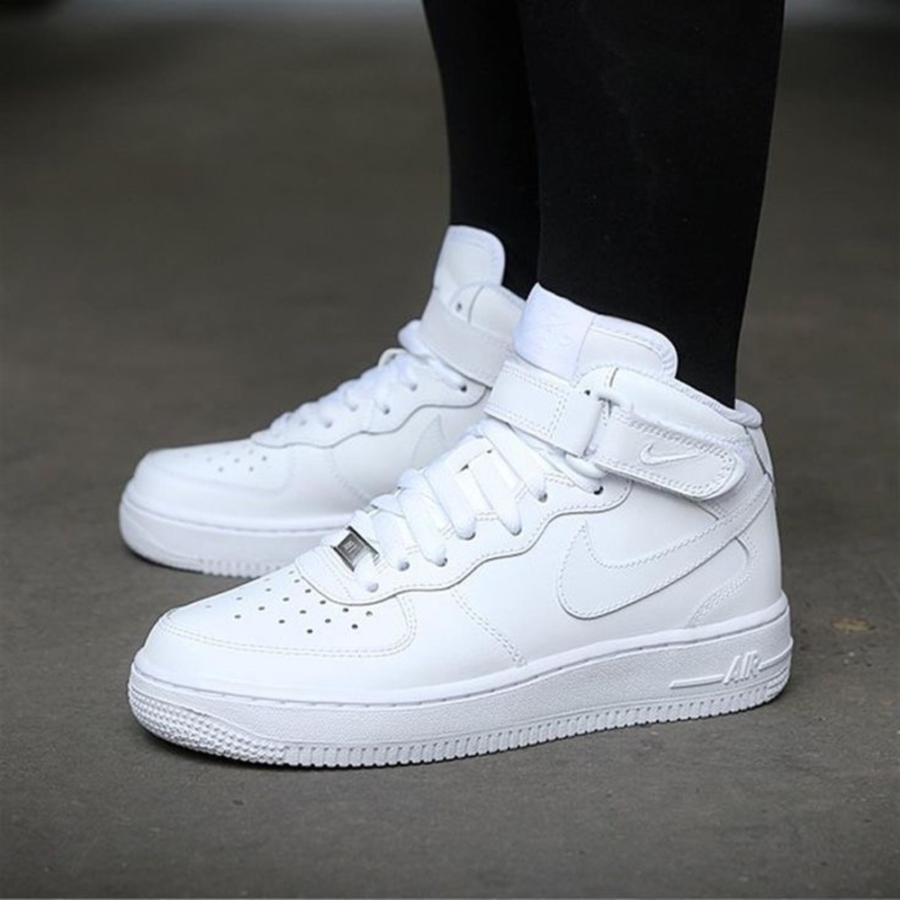 Nike Air Force 1 High Top White Sneakers